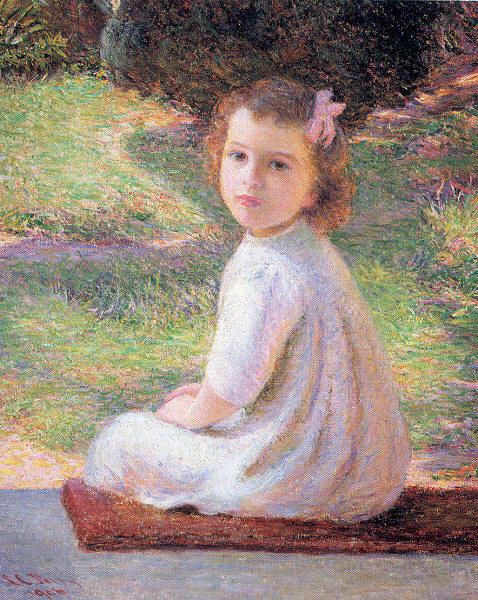 Perry, Lilla Calbot Girl with a Pink Bow China oil painting art